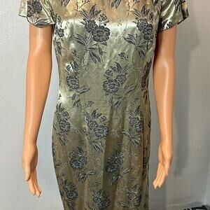 Vintage 90s molly malloy metallic maxi dress